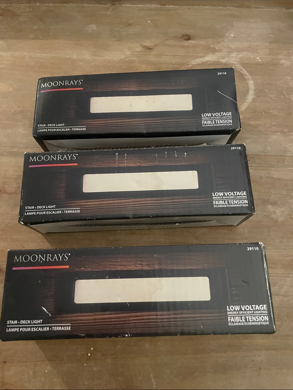 Low Voltage Stair & Deck Light - Black (Pack 3 lights )